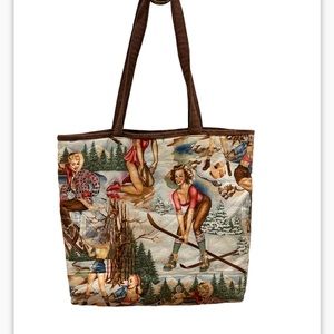 Heavy Duty, Quilted, PinUpGirl Tote, 17.5" W, 16" D,